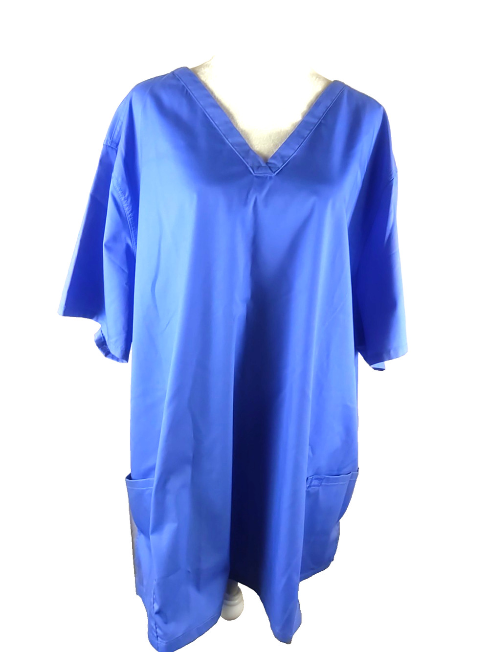 Dickies Women's Scrub Top Size 4 X Large Blue Gray Cotton Blend